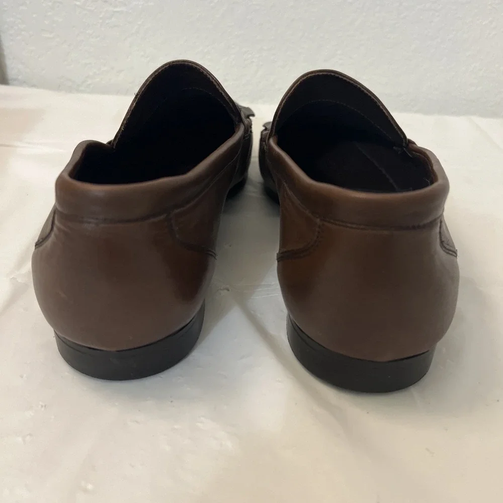 Florsheim Mens 9.5 3E EEE Dk Brown Double Tasseled Leather Loafers 70167 Kiltie